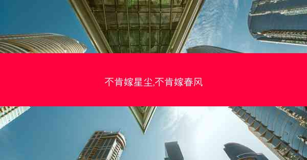 不肯嫁星尘,不肯嫁春风