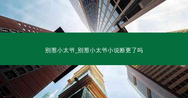 别惹小太爷_别惹小太爷小说断更了吗