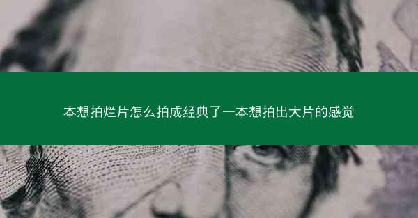 本想拍烂片怎么拍成经典了—本想拍出大片的感觉