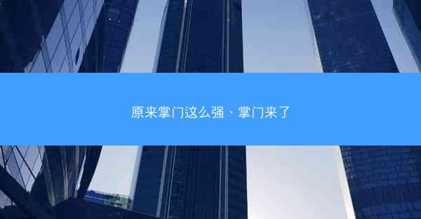 原来掌门这么强、掌门来了