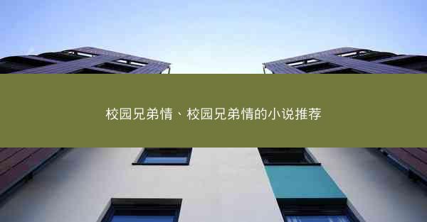 校园兄弟情、校园兄弟情的小说推荐