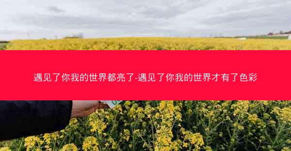 遇见了你我的世界都亮了-遇见了你我的世界才有了色彩
