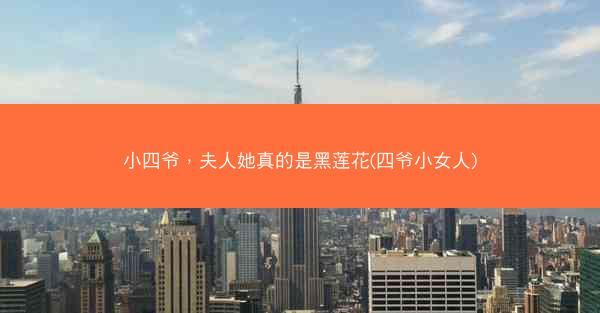 小四爷，夫人她真的是黑莲花(四爷小女人)