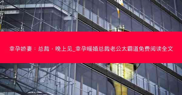 幸孕娇妻：总裁，晚上见_幸孕暖婚总裁老公太霸道免费阅读全文