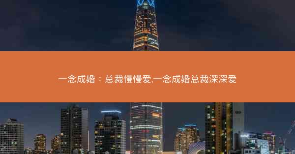 一念成婚：总裁慢慢爱,一念成婚总裁深深爱