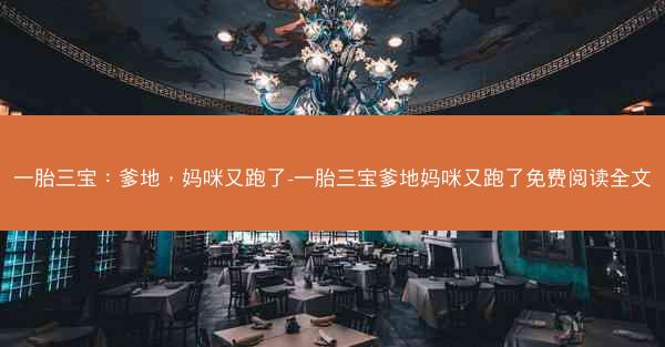 一胎三宝：爹地，妈咪又跑了-一胎三宝爹地妈咪又跑了免费阅读全文