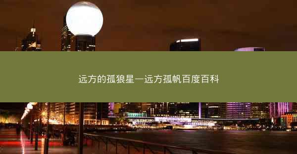 远方的孤狼星—远方孤帆百度百科